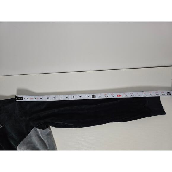 Nike Women's Small Velour Track Zip Jacket Black Gray Y2K Vibe Retro SportyChic - Picture 6 of 9